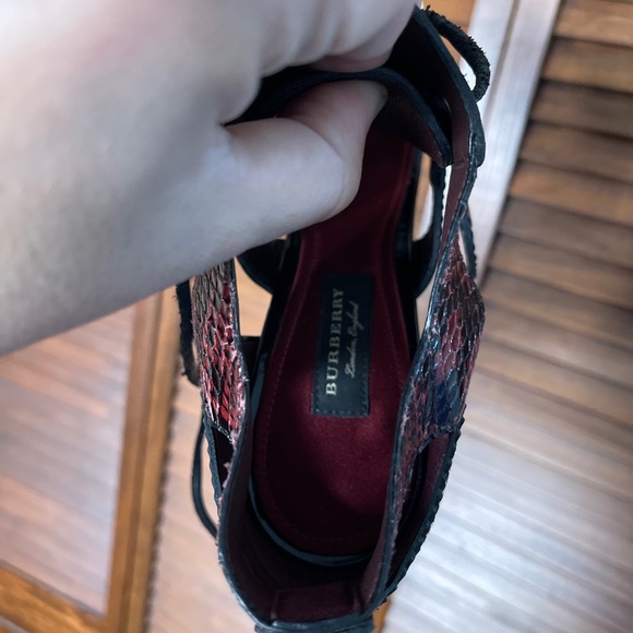 39.5 BURBERRY Westmarsh Snakeskin & Leather heels - Picture 7 of 11